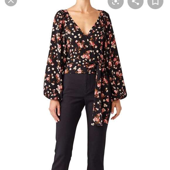 A.L.C. Tops - NWOT A.L.C.  Carla Floral silk wrap blouse